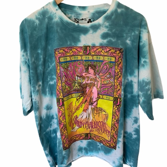 Janis Joplin Avalon Ballroom Tie -Dye  T-Shirt - Picture 4 of 4